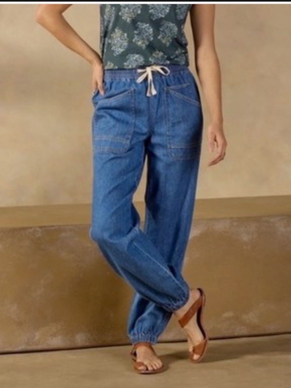 Sundance Nyla Denim Jogger Pants Size: M